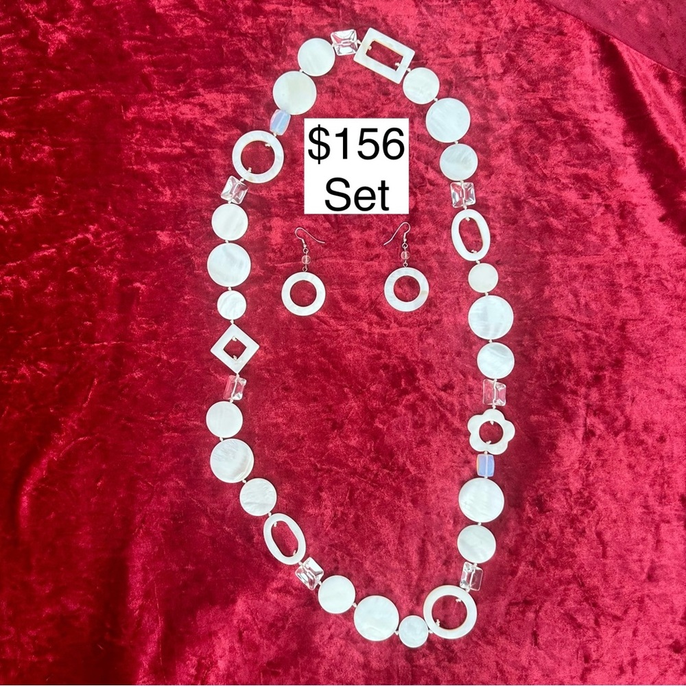 Park Lane Mother of Pearl Necklace & Earrings set